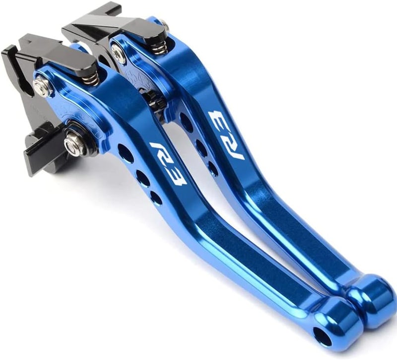 E-SPEEDMTC for Yamaha R3/ YZF-R3/ Monster 2015-2025 Modified CNC Aluminum Alloy 6-Stage Adjustable Short Brake Clutch Lever Accessories (Blue) - Image 1